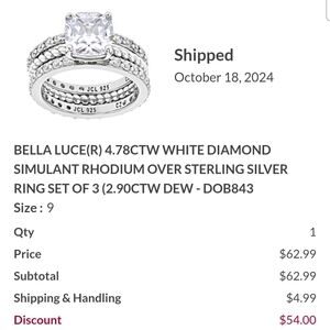 White Diamond Simulant Ring Set